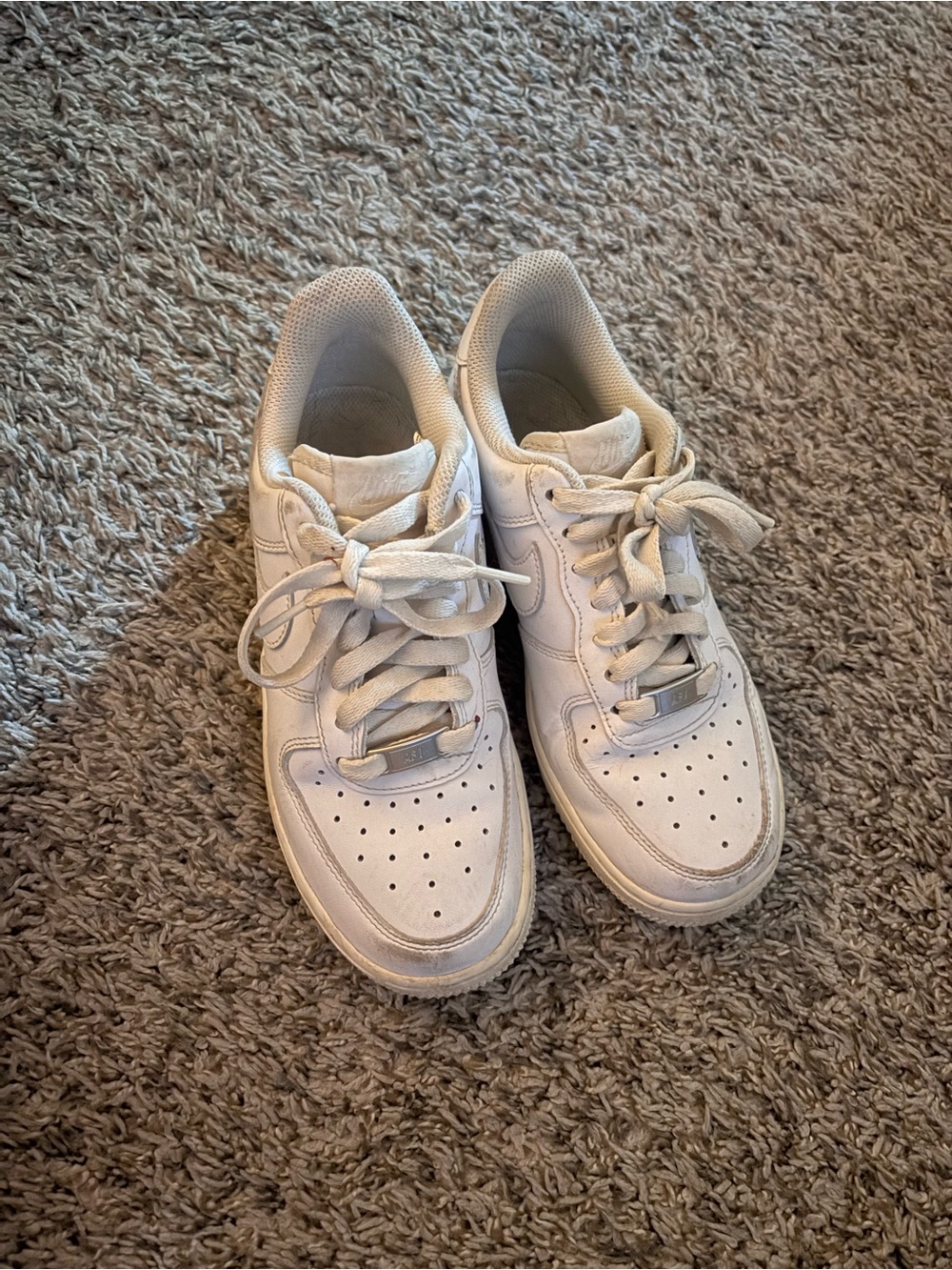 White Leather AF1 Sneakers